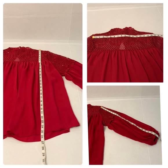 BOSTON PROPER Flowy Long Sleeve, Embroidered Blouse/Preowned - Picture 16 of 17